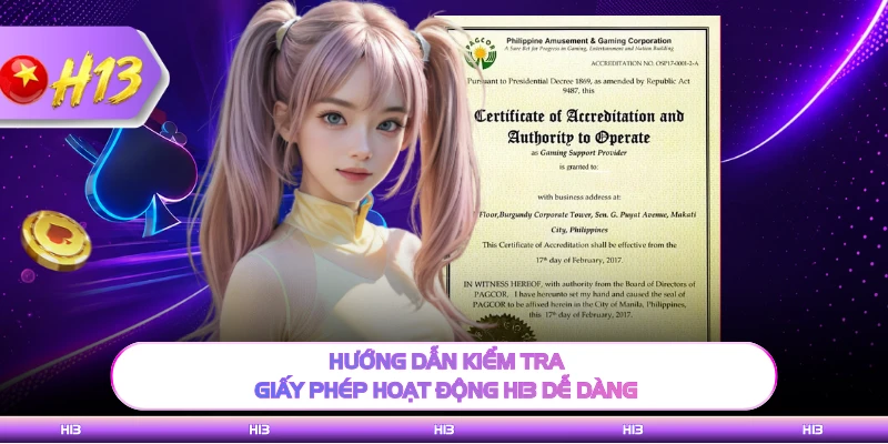 Hướng dẫn kiểm tra giấy phép hoạt động H13 dễ dàng